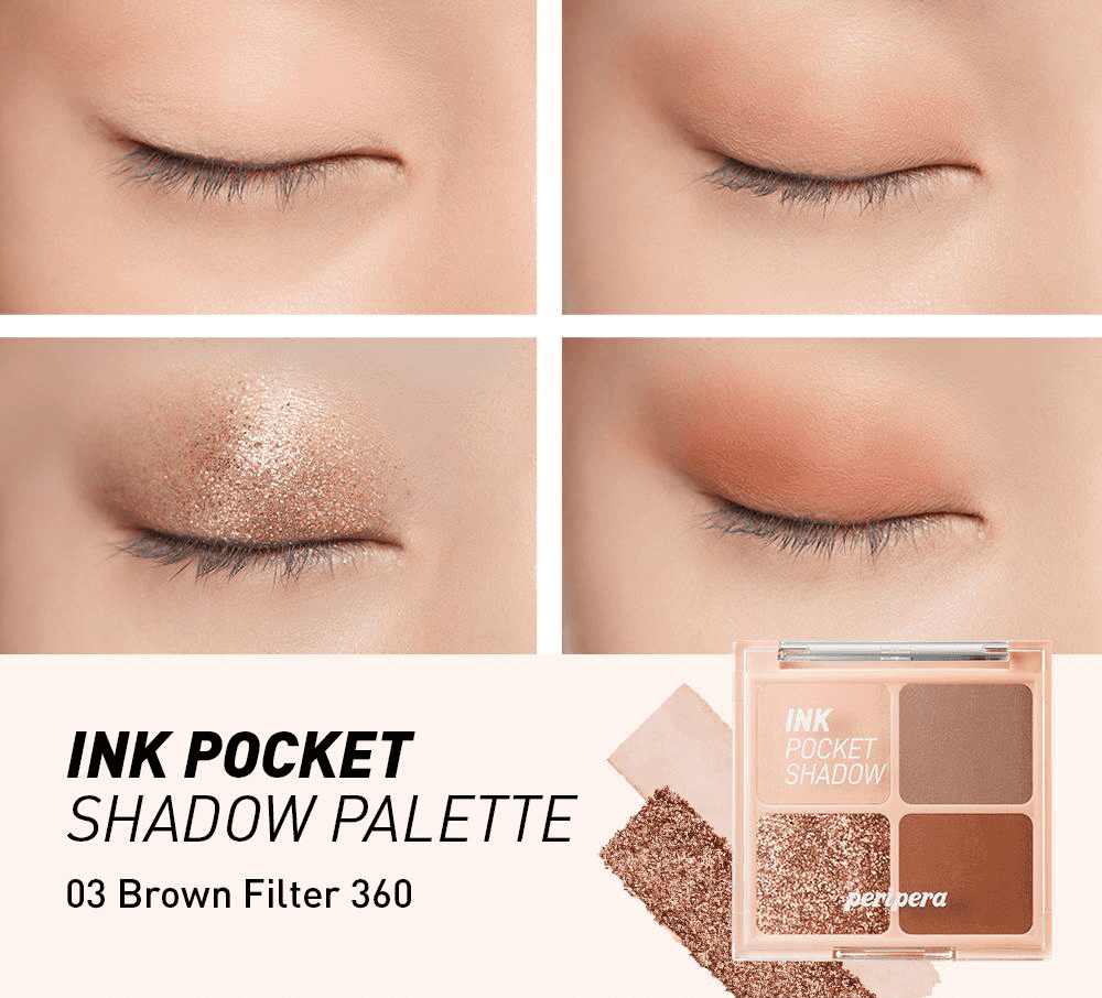 PERIPERA Ink Pocket Shadow Palette #3 Brown Filter 360.