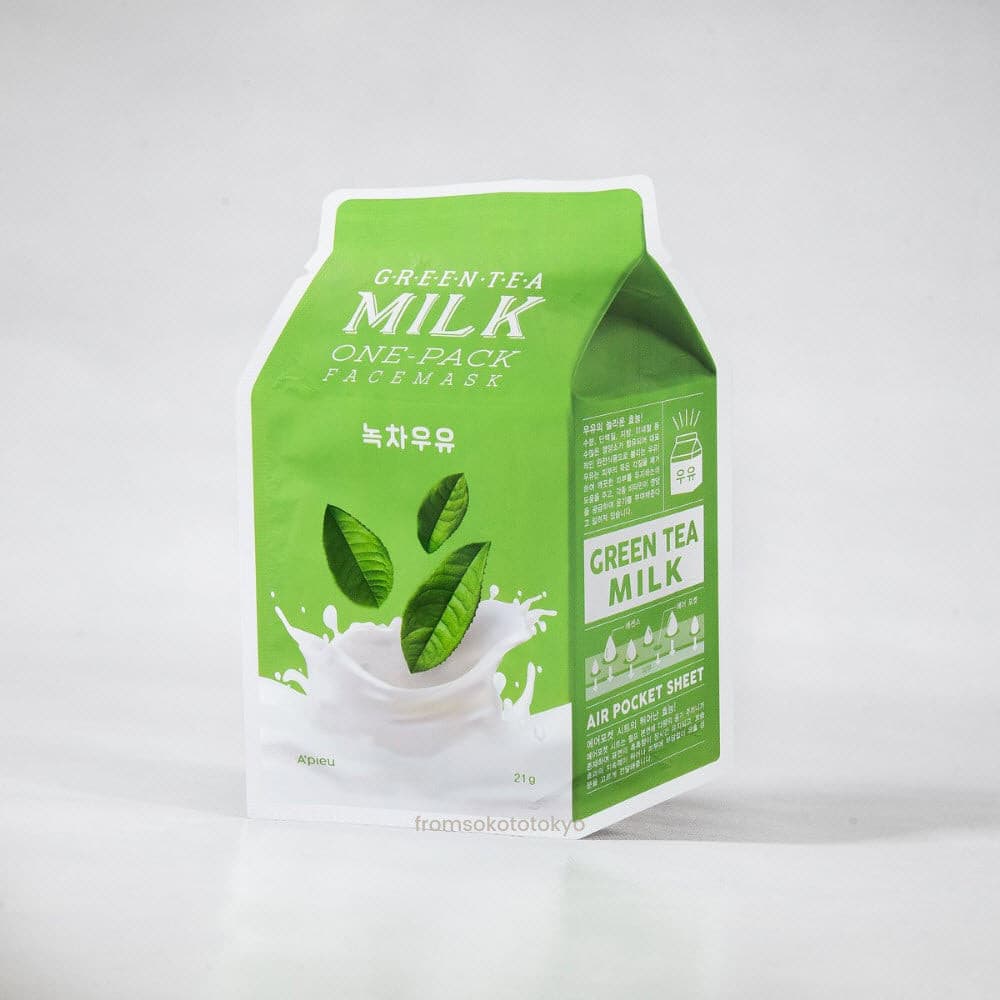 Green Tea Milk Face Sheet Mask.