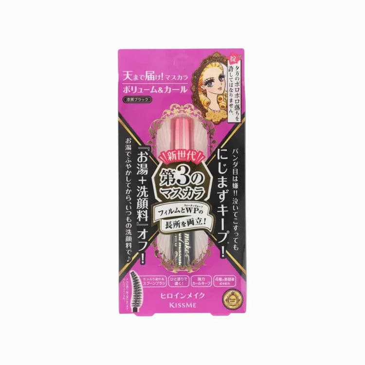 KissMe Heroine Make Volume & Curl Mascara Advanced Film Waterproof.